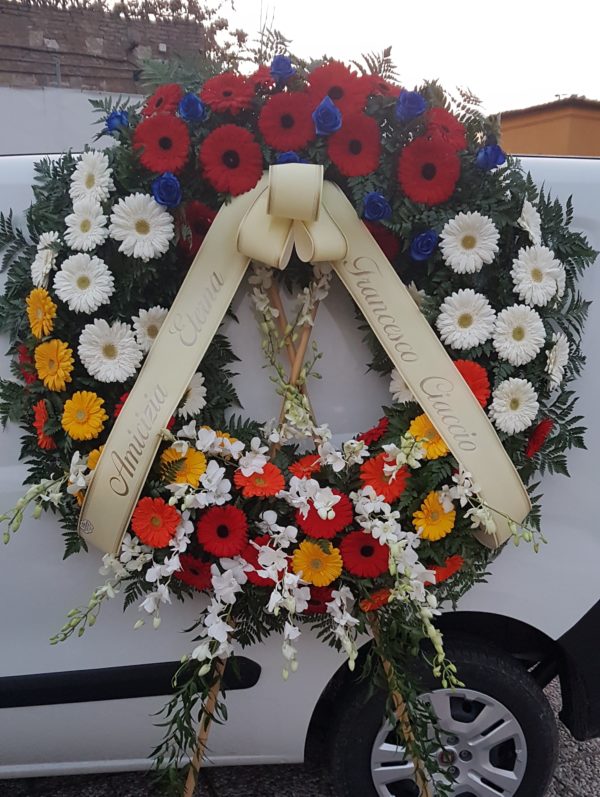 Corona di fiori funebre