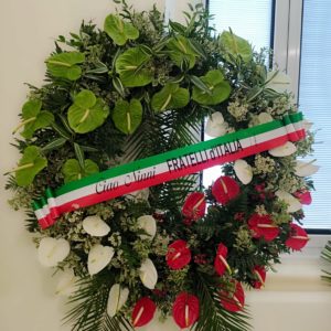 Corona di fiori tricolore - Italia