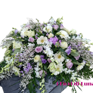 Copricassa corto - extra - bianco e lilla