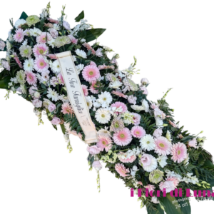 Copricassa - lungo - bianco rosa